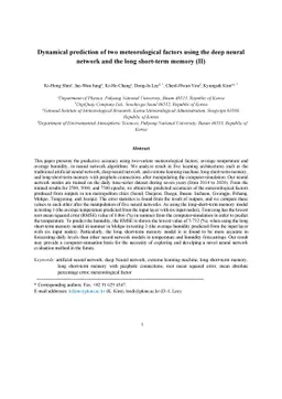 Dynamical prediction of two meteorological factors using the deep neural
  network and the long short-term memory $(2)$