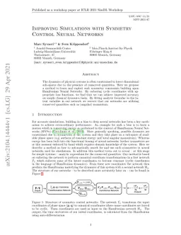 Improving Simulations with Symmetry Control Neural Networks
