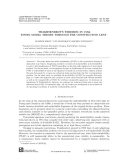 Trakhtenbrot's Theorem in Coq: Finite Model Theory through the
  Constructive Lens
