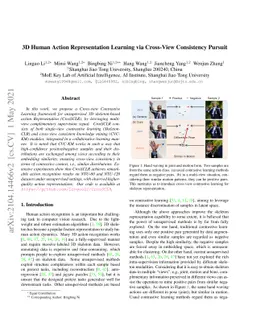 3D Human Action Representation Learning via Cross-View Consistency
  Pursuit