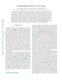 Learning Hamiltonian dynamics by reservoir computer