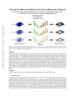 Distributed Multigrid Neural Solvers on Megavoxel Domains