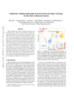 LightTrack: Finding Lightweight Neural Networks for Object Tracking via
  One-Shot Architecture Search