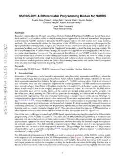 NURBS-Diff: A Differentiable Programming Module for NURBS
