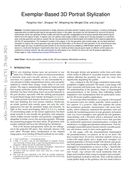 Exemplar-Based 3D Portrait Stylization