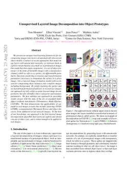 Unsupervised Layered Image Decomposition into Object Prototypes