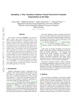 AttendSeg: A Tiny Attention Condenser Neural Network for Semantic
  Segmentation on the Edge