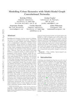 Modelling Urban Dynamics with Multi-Modal Graph Convolutional Networks