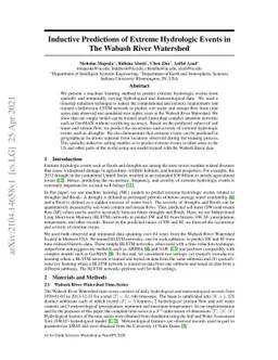 Inductive Predictions of Extreme Hydrologic Events in The Wabash River
  Watershed