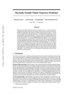 Physically Feasible Vehicle Trajectory Prediction