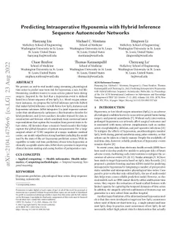 Predicting Intraoperative Hypoxemia with Hybrid Inference Sequence
  Autoencoder Networks