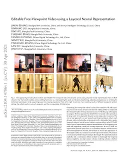 Editable Free-viewpoint Video Using a Layered Neural Representation