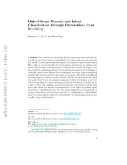 Out-of-Scope Domain and Intent Classification through Hierarchical Joint
  Modeling