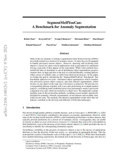 SegmentMeIfYouCan: A Benchmark for Anomaly Segmentation