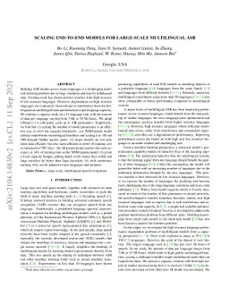 Scaling End-to-End Models for Large-Scale Multilingual ASR