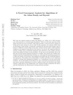 A Novel Convergence Analysis for Algorithms of the Adam Family and
  Beyond