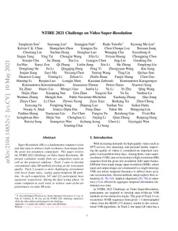 NTIRE 2021 Challenge on Video Super-Resolution