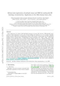Robust joint registration of multiple stains and MRI for multimodal 3D
  histology reconstruction: Application to the Allen human brain atlas