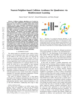 Nearest-Neighbor-based Collision Avoidance for Quadrotors via
  Reinforcement Learning