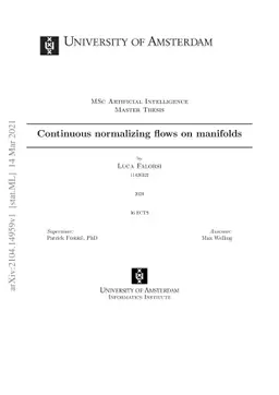 Continuous normalizing flows on manifolds