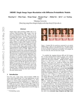 SRDiff: Single Image Super-Resolution with Diffusion Probabilistic
  Models