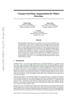 Unsupervised data augmentation for object detection
