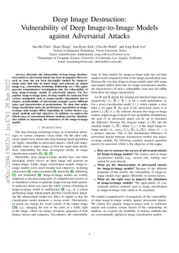 Deep Image Destruction: Vulnerability of Deep Image-to-Image Models
  against Adversarial Attacks