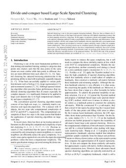 Divide-and-conquer based Large-Scale Spectral Clustering