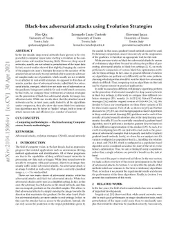 Black-box adversarial attacks using Evolution Strategies
