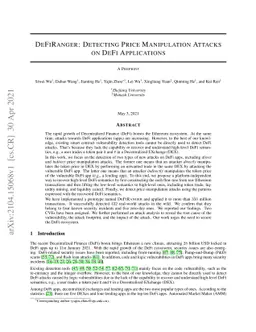 DeFiRanger: Detecting Price Manipulation Attacks on DeFi Applications