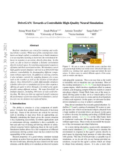 DriveGAN: Towards a Controllable High-Quality Neural Simulation