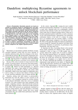 Dandelion: multiplexing Byzantine agreements to unlock blockchain
  performance