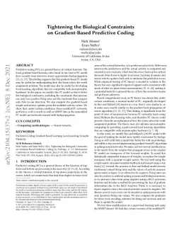 Tightening the Biological Constraints on Gradient-Based Predictive
  Coding