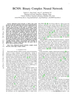 BCNN: Binary Complex Neural Network