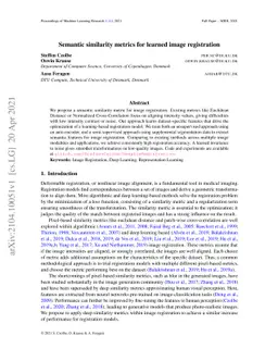 Semantic similarity metrics for learned image registration