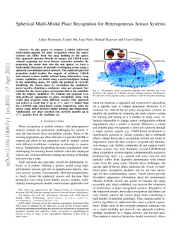 Spherical Multi-Modal Place Recognition for Heterogeneous Sensor Systems