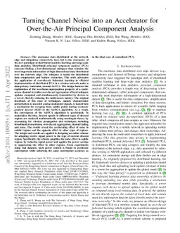 Turning Channel Noise into an Accelerator for Over-the-Air Principal
  Component Analysis