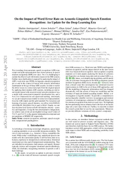 On the Impact of Word Error Rate on Acoustic-Linguistic Speech Emotion
  Recognition: An Update for the Deep Learning Era