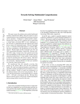 Towards Solving Multimodal Comprehension