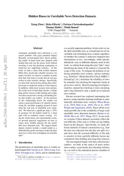 Hidden Biases in Unreliable News Detection Datasets