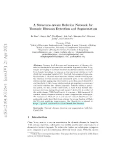A Structure-Aware Relation Network for Thoracic Diseases Detection and
  Segmentation