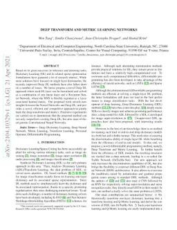 Deep Transform and Metric Learning Networks