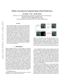Shadow Generation for Composite Image in Real-world Scenes