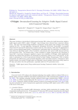 CVLight: Decentralized Learning for Adaptive Traffic Signal Control with
  Connected Vehicles