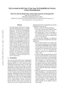 PALI at SemEval-2021 Task 2: Fine-Tune XLM-RoBERTa for Word in Context
  Disambiguation