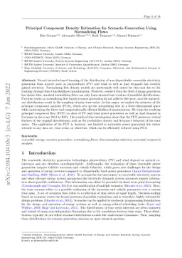 Principal Component Density Estimation for Scenario Generation Using
  Normalizing Flows