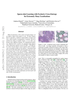 Sparse-shot Learning with Exclusive Cross-Entropy for Extremely Many
  Localisations