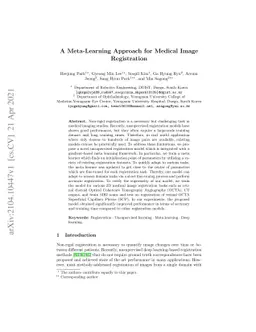 A Meta-Learning Approach for Medical Image Registration