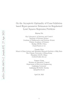 On the Asymptotic Optimality of Cross-Validation based Hyper-parameter
  Estimators for Regularized Least Squares Regression Problems