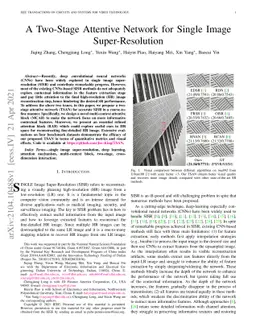 A Two-Stage Attentive Network for Single Image Super-Resolution